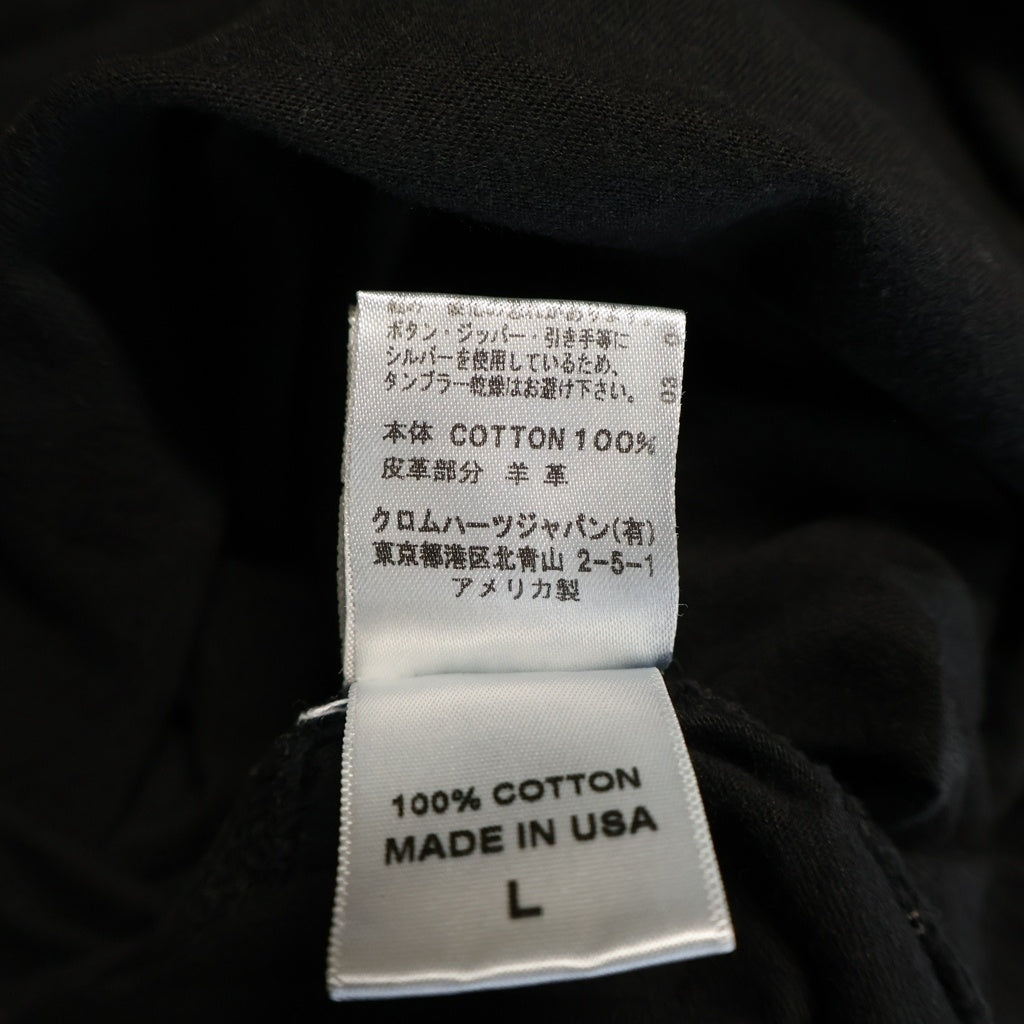 CHROME HEARTS(クロムハーツ) LS HNLY クロスボタン CHプラスパッチ ヘンリーネック 長袖Tシャツ カットソー ブラック