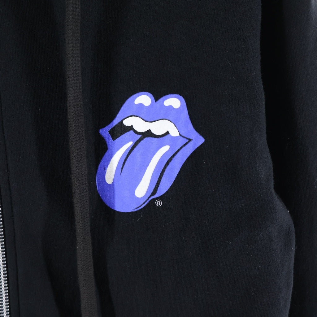 CHROME HEARTS(クロムハーツ) LIP TONGUE FLORAL SWTSHRT HD ZIP リップアンドタンフローラルプリントジップアップパーカー ブラック/ブルー