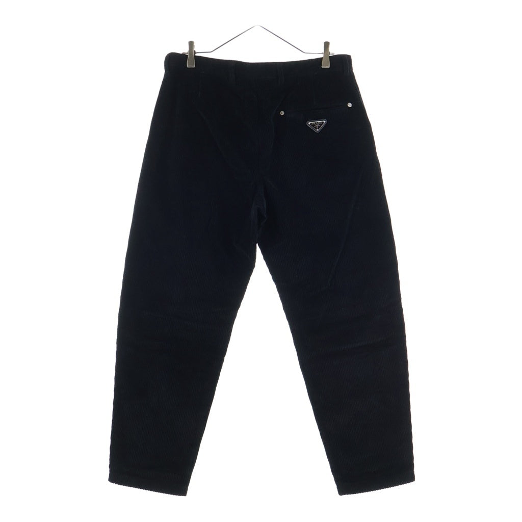 PRADA(プラダ) SPH313 S232 13Y0 トライアングルロゴピンウェールコーデュロイロングパンツ ブラック