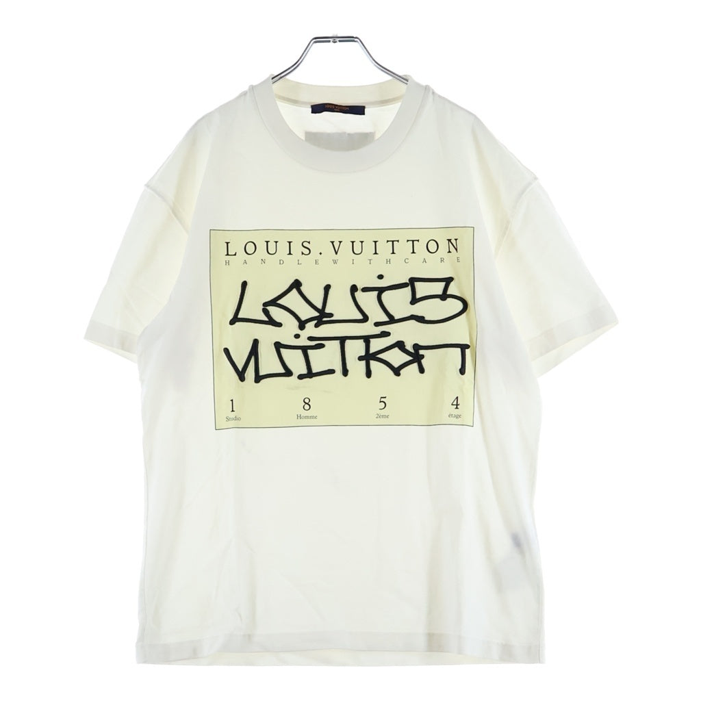 LOUIS VUITTON(ルイヴィトン) 22AW グラフィックロゴエンブロイダリー インサイドアウト クルーネック半袖Tシャツ カットソー ホワイト RM222 DT3 HNY75W
