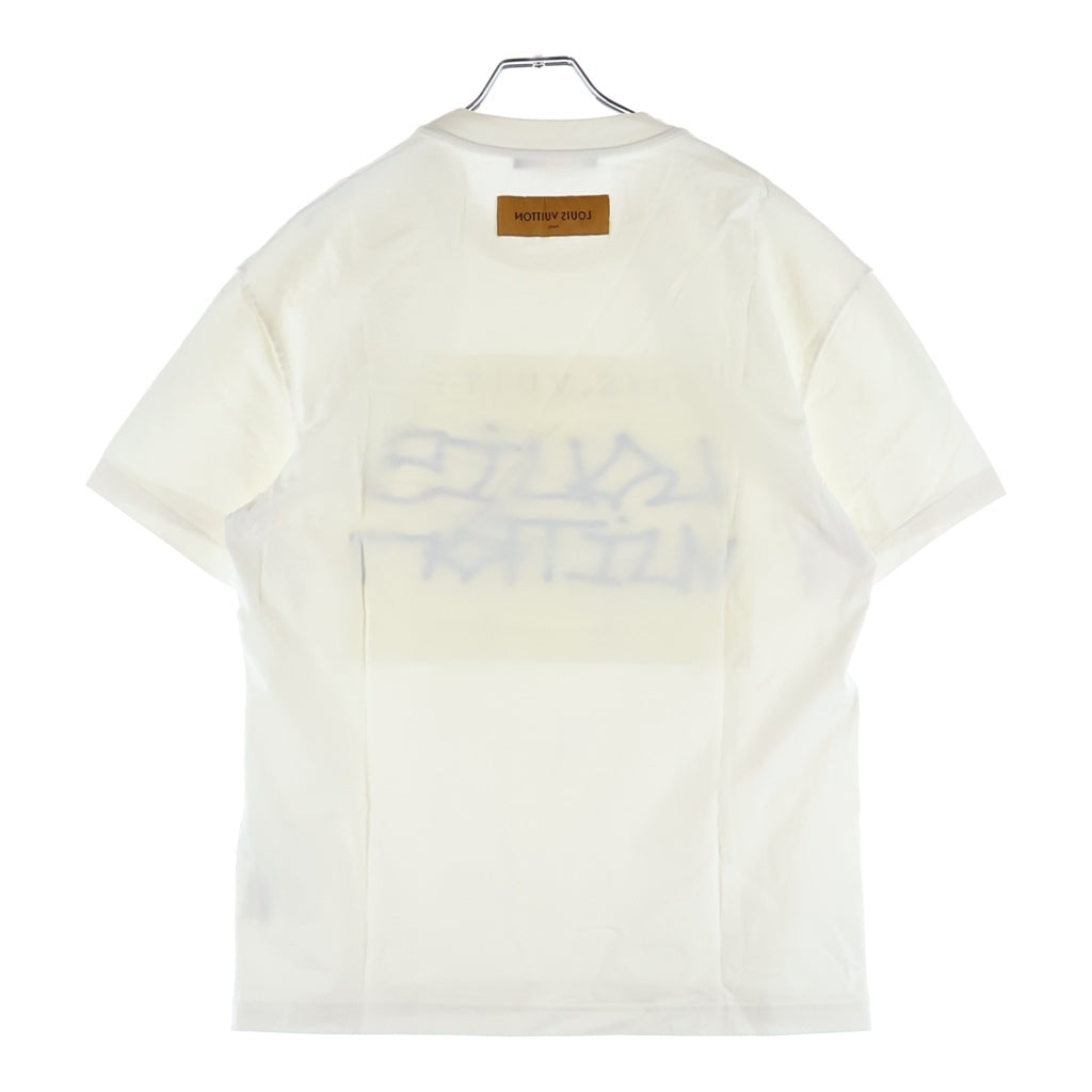 LOUIS VUITTON(ルイヴィトン) 22AW グラフィックロゴエンブロイダリー インサイドアウト クルーネック半袖Tシャツ カットソー ホワイト RM222 DT3 HNY75W