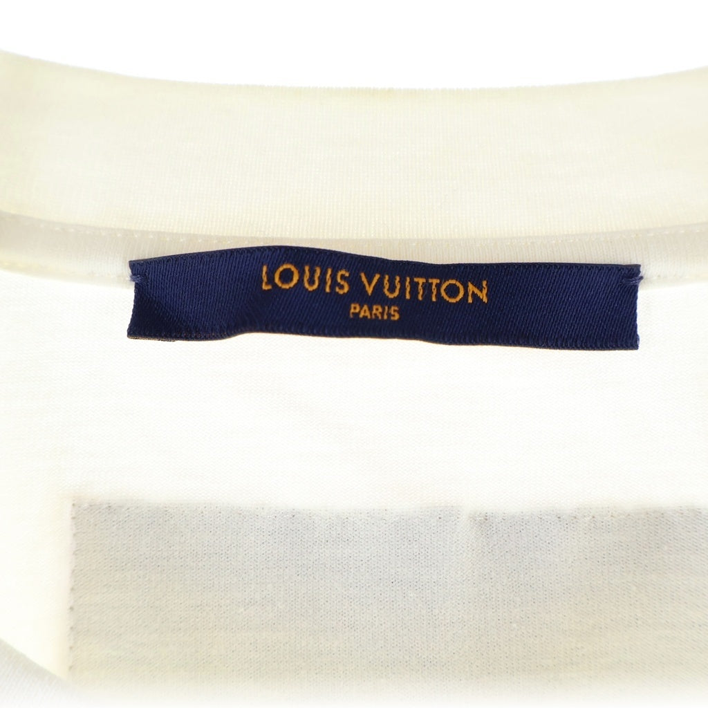 LOUIS VUITTON(ルイヴィトン) 22AW グラフィックロゴエンブロイダリー インサイドアウト クルーネック半袖Tシャツ カットソー ホワイト RM222 DT3 HNY75W