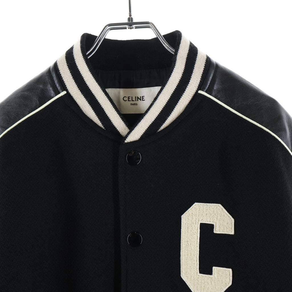 CELINE(セリーヌ) 2V56D896C 38NO クラシック テディジャケット スタジャン アウター ブラック