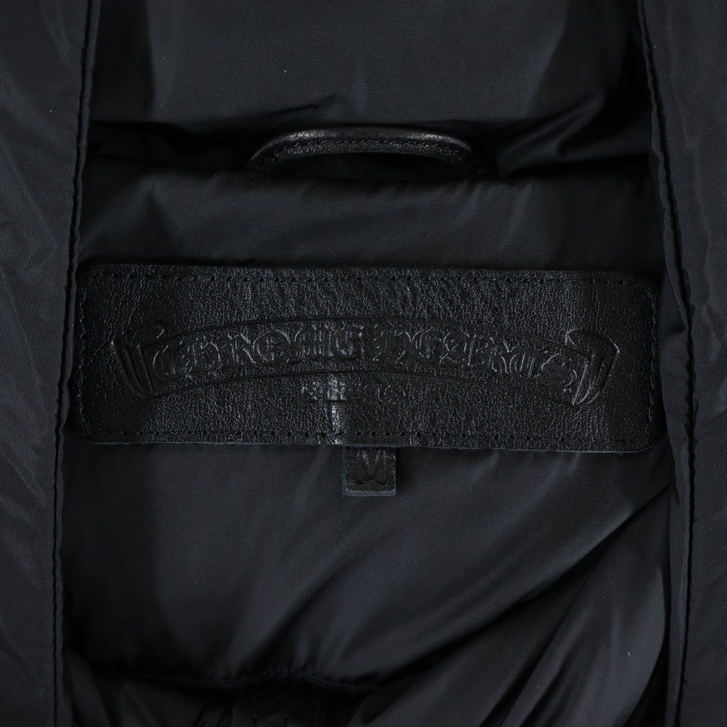 CHROME HEARTS(クロムハーツ) QUEENS LONG COAT ダブルジップナイロンダウンロングコート ブラック