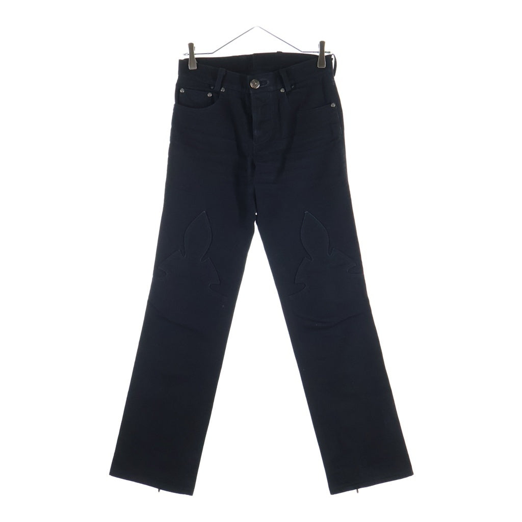 CHROME HEARTS(クロムハーツ) OLD FLEURKNEE DAGGER ZIP PANTS オールド ダガージップ付きフレアニーデニムパンツ ブラック レディース