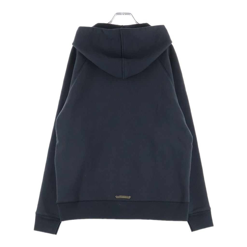 CHROME HEARTS(クロムハーツ) GYN U PAPER JAM HD ZIP ラベル付きクロスパッチジップアップパーカー ブラック/シルバー