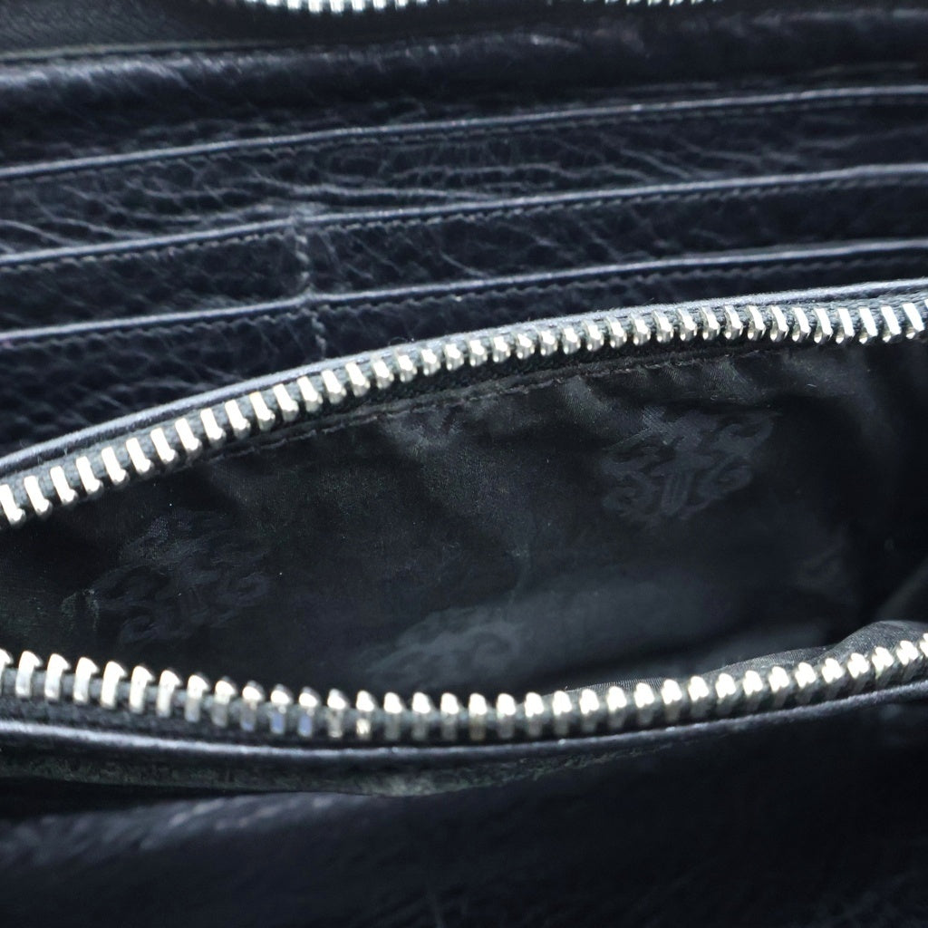 CHROME HEARTS(クロムハーツ) REC F ZIP QUILTED マルチセメタリークロスキルティングレザーウォレット財布 マルチ/ブラック
