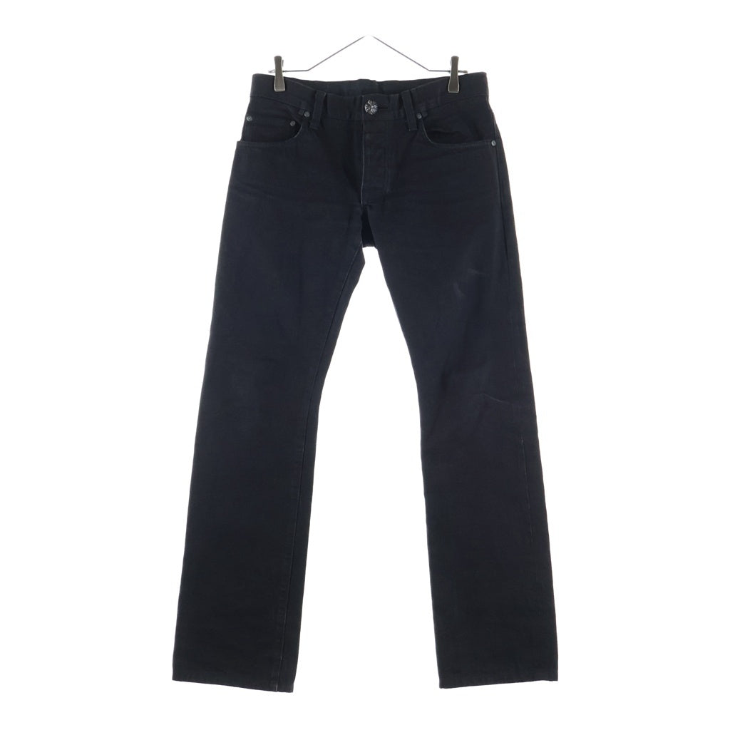 CHROME HEARTS(クロムハーツ) OLD 5POCKET STRAIGHT DENIM PANTS オールド デニムストレートパンツ 5ポケット ブラック/シルバー