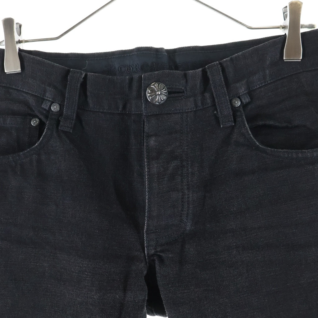 CHROME HEARTS(クロムハーツ) OLD 5POCKET STRAIGHT DENIM PANTS オールド デニムストレートパンツ 5ポケット ブラック/シルバー