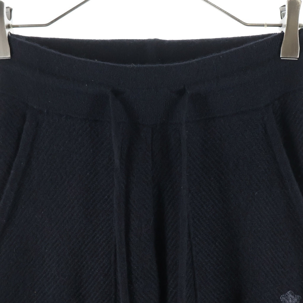 CHROME HEARTS(クロムハーツ) CROSS PATCH CASHMERE SWEAT PANTS クロスパッチ付き カシミアスウェットパンツ ブラック