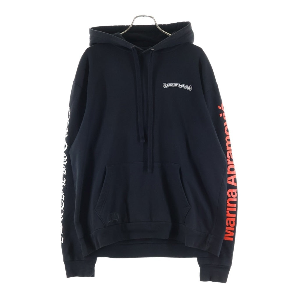 CHROME HEARTS(クロムハーツ) MARINA ABRAMOVIC HOODIE ロゴプリントプルオーバーパーカー ブラック