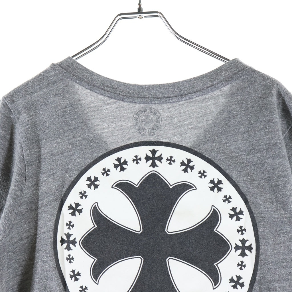 CHROME HEARTS(クロムハーツ) OLD CH PLUS S/S TEE オールド バックCHプラス ロゴデザイン クルーネック カットソー Tシャツ グレー