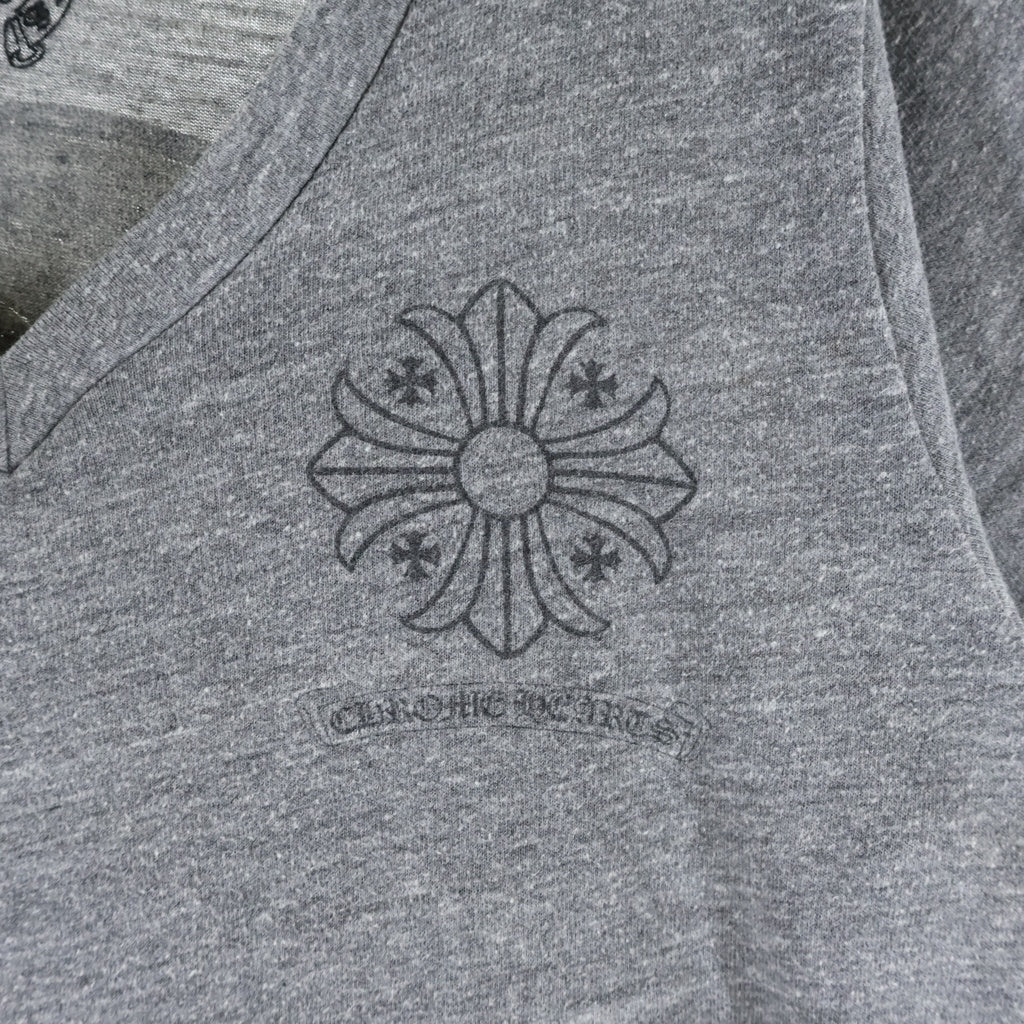 CHROME HEARTS(クロムハーツ) OLD CH PLUS S/S TEE オールド バックCHプラス ロゴデザイン クルーネック カットソー Tシャツ グレー