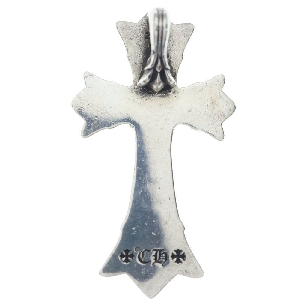 CHROME HEARTS(クロムハーツ) DBL CH CRS SML P/D スモールダブルCHクロス PAVEダイヤ ペンダント/シルバーネックレストップ