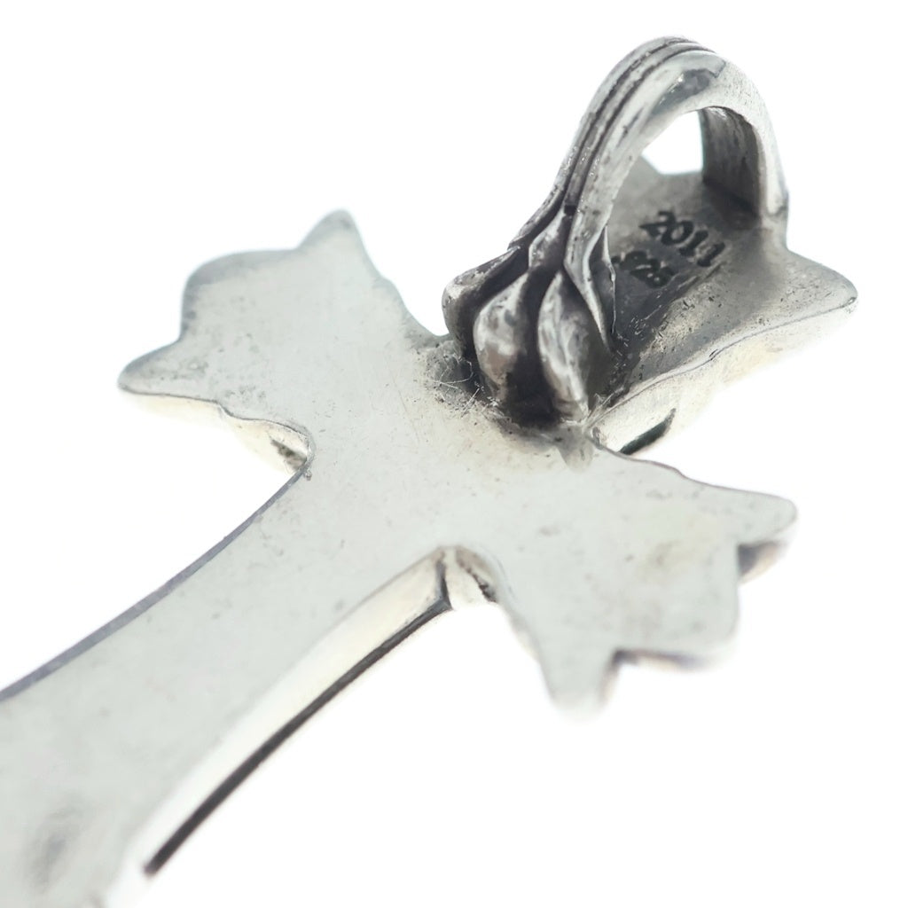CHROME HEARTS(クロムハーツ) DBL CH CRS SML P/D スモールダブルCHクロス PAVEダイヤ ペンダント/シルバーネックレストップ