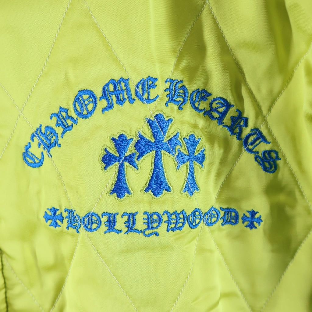 CHROME HEARTS(クロムハーツ) PPO SOUVENIR BOMBER リバーシブルスーベニアスカジャンボンバージャケットブルゾン ブラック/イエロー/シルバー