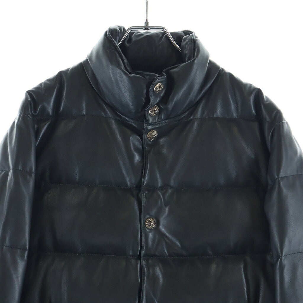 CHROME HEARTS(クロムハーツ) STIFF LTHR スティッフ レザーダウンジャケット ブラック