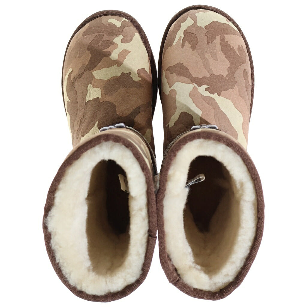 CHROME HEARTS(クロムハーツ) UGG MIAMI LTD アグ BSフレア装飾ムートンレザーブーツ カモフラ/ベージュ/ブラウン