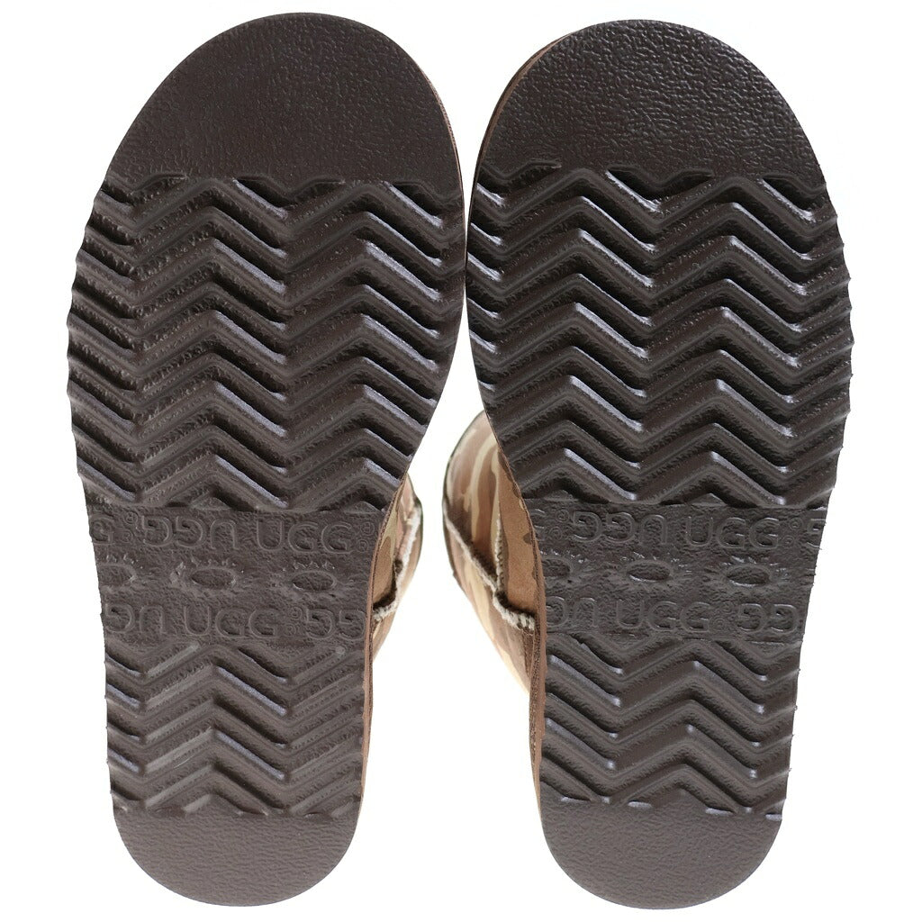 CHROME HEARTS(クロムハーツ) UGG MIAMI LTD アグ BSフレア装飾ムートンレザーブーツ カモフラ/ベージュ/ブラウン