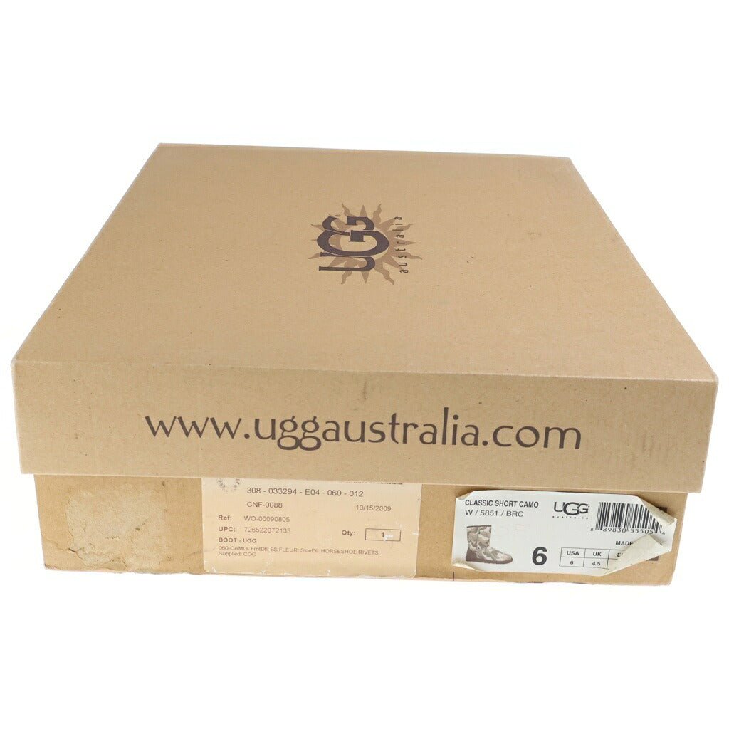 CHROME HEARTS(クロムハーツ) UGG MIAMI LTD アグ BSフレア装飾ムートンレザーブーツ カモフラ/ベージュ/ブラウン