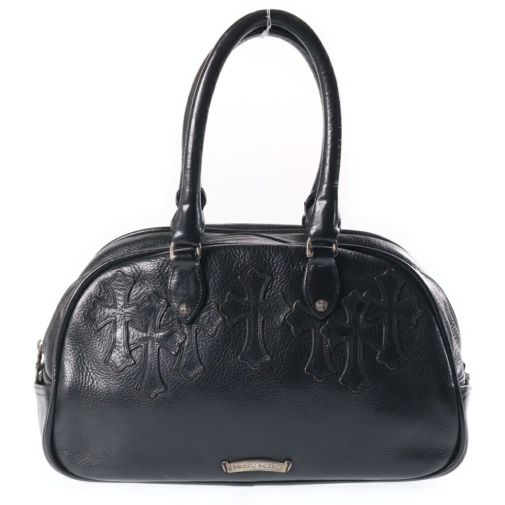 CHROME HEARTS(クロムハーツ) GYM SM ジムバッグ 現行型CHチャーム付きスモールレザーハンドバッグ ブラック/シルバー