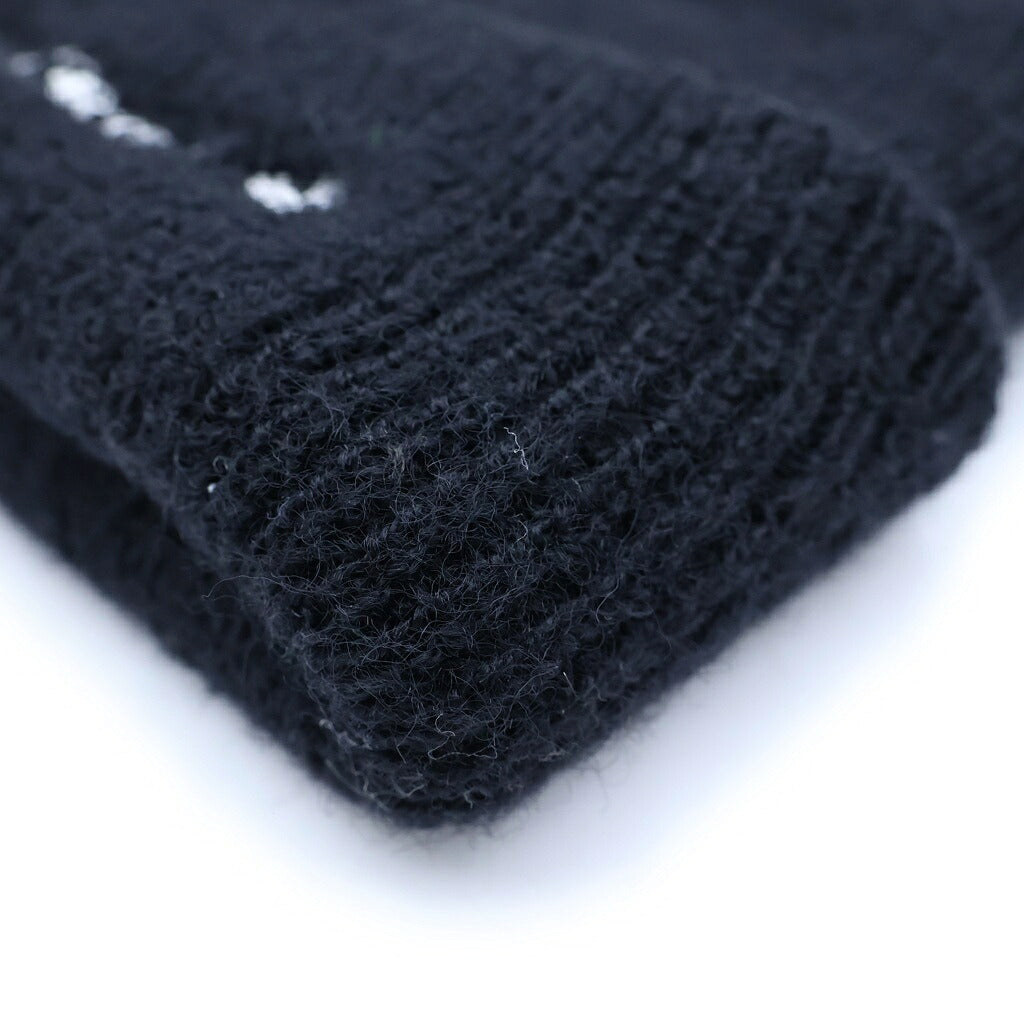 CHROME HEARTS(クロムハーツ) WOOL WATCH CAP ウールワッチキャップ CHプラス刺繍ビーニーニット帽子 ブラック/ホワイト