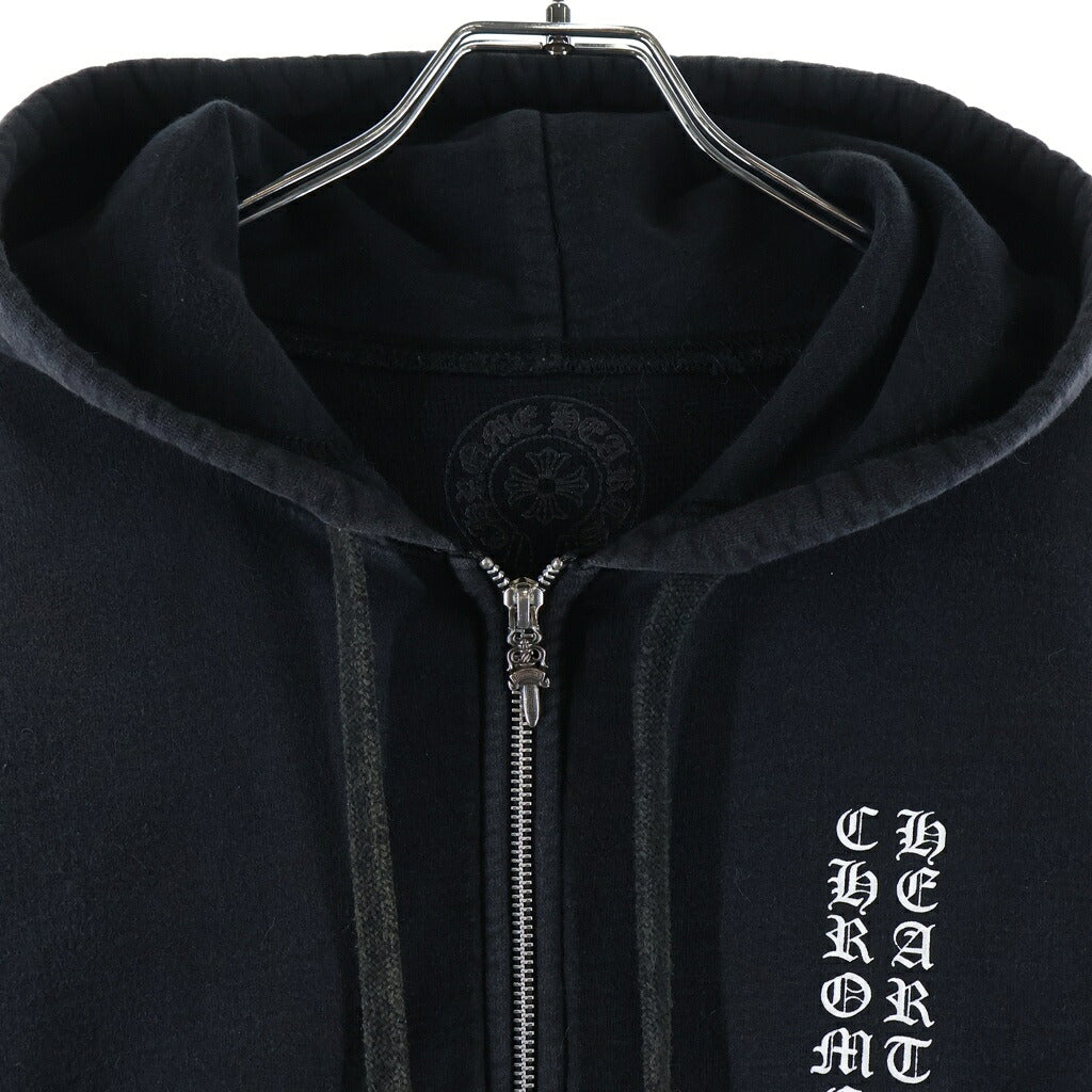CHROME HEARTS(クロムハーツ) THRML HD ZIP 裏地サーマルジップ 袖ロゴプリントダガージップパーカー
