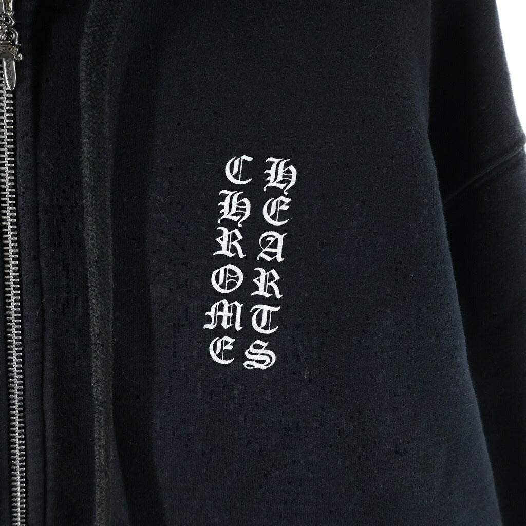 CHROME HEARTS(クロムハーツ) THRML HD ZIP 裏地サーマルジップ 袖ロゴプリントダガージップパーカー
