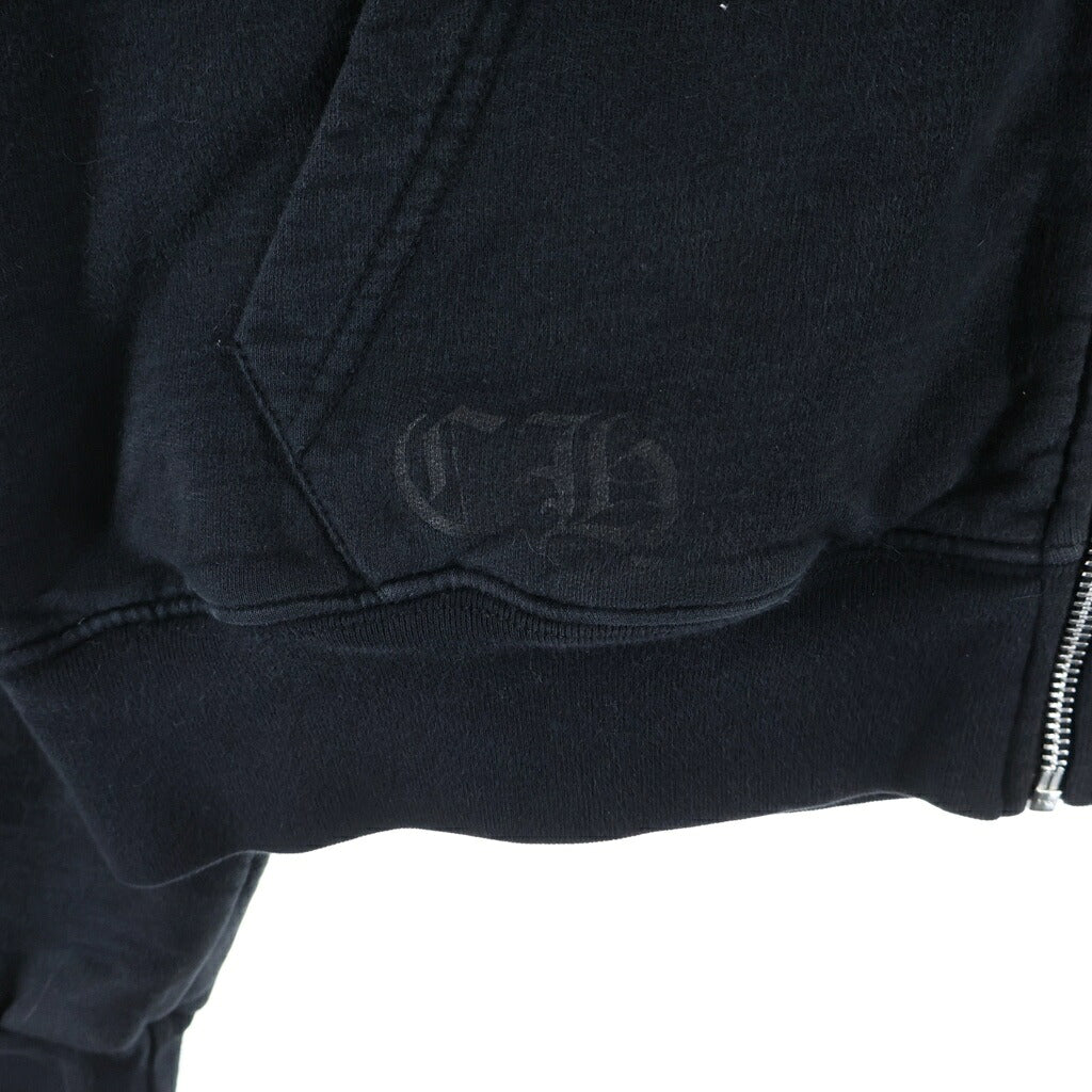 CHROME HEARTS(クロムハーツ) THRML HD ZIP 裏地サーマルジップ 袖ロゴプリントダガージップパーカー