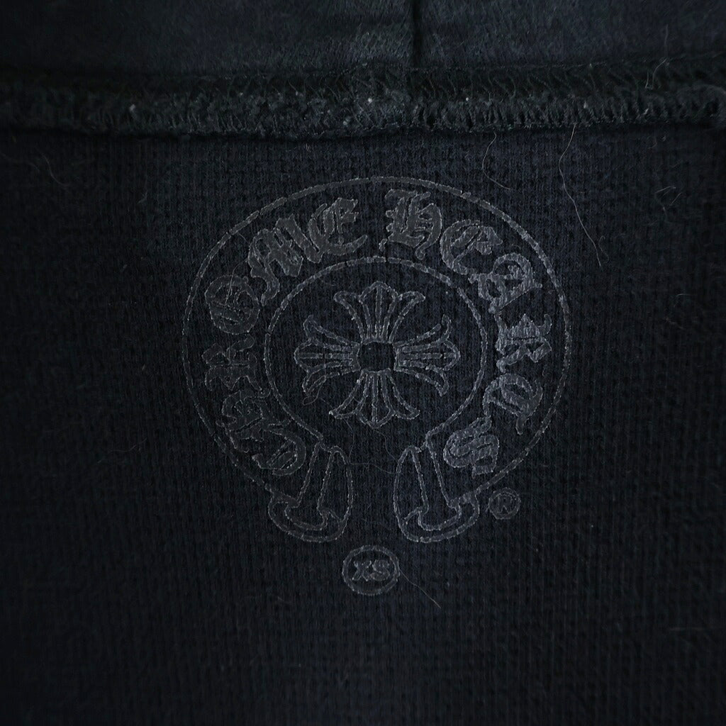 CHROME HEARTS(クロムハーツ) THRML HD ZIP 裏地サーマルジップ 袖ロゴプリントダガージップパーカー