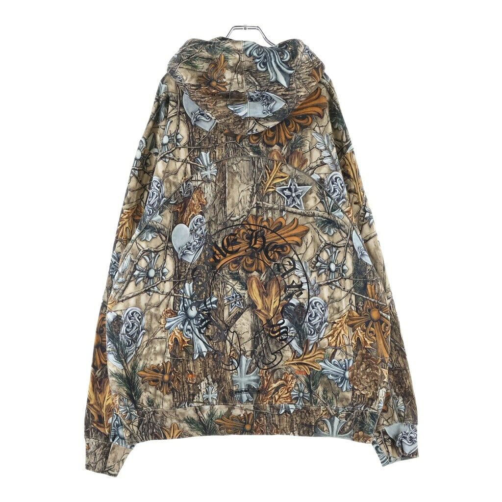 CHROME HEARTS(クロムハーツ) NOCTA PLVR DRAKE ナイキドレイク総柄パーカー ブラウン/ベージュ