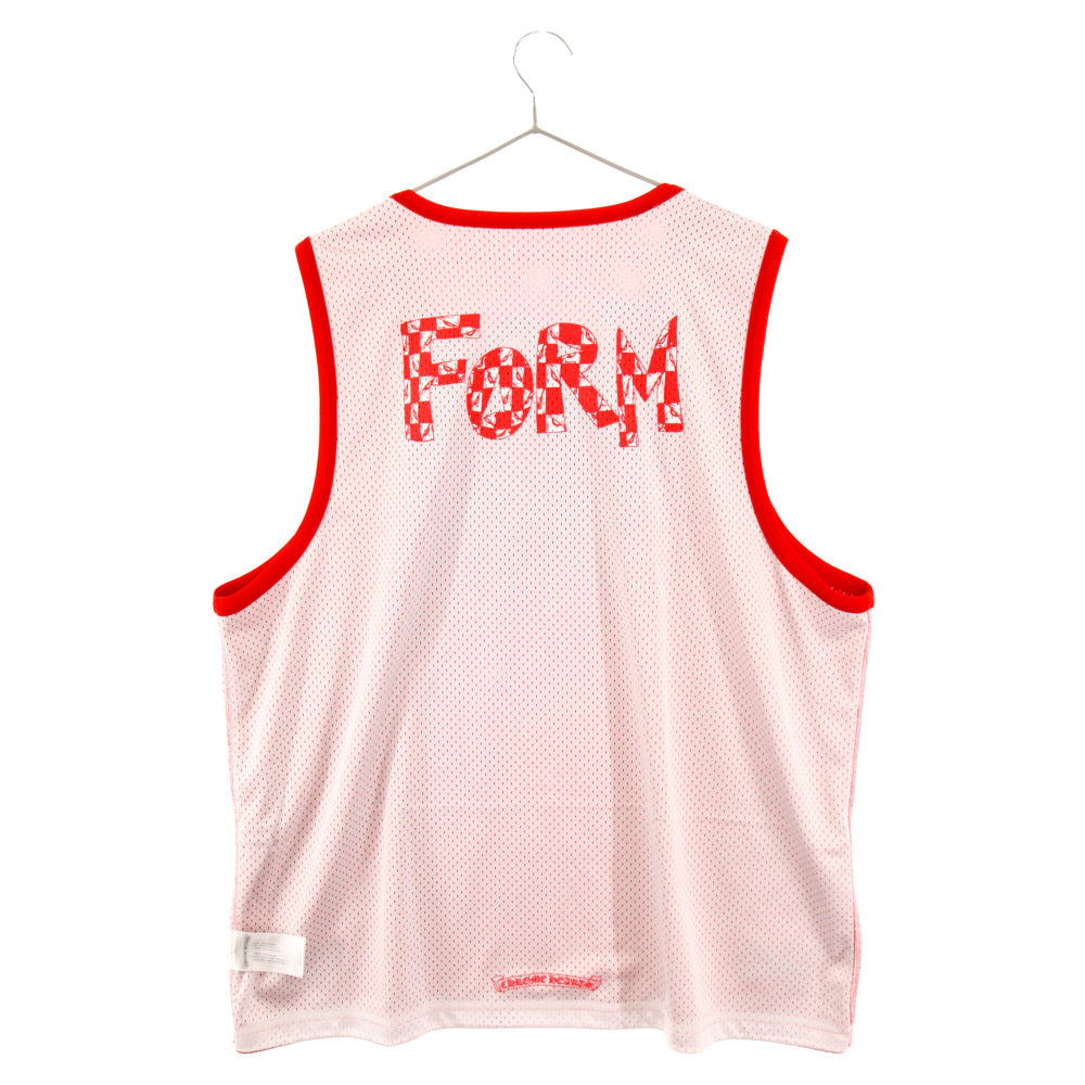 CHROME HEARTS(クロムハーツ) ×MATTY BOY MESH WARM UP JERSEY マッティボーイ リバーシブル CHロゴプリント メッシュタンクトップ ノースリーブ レッド