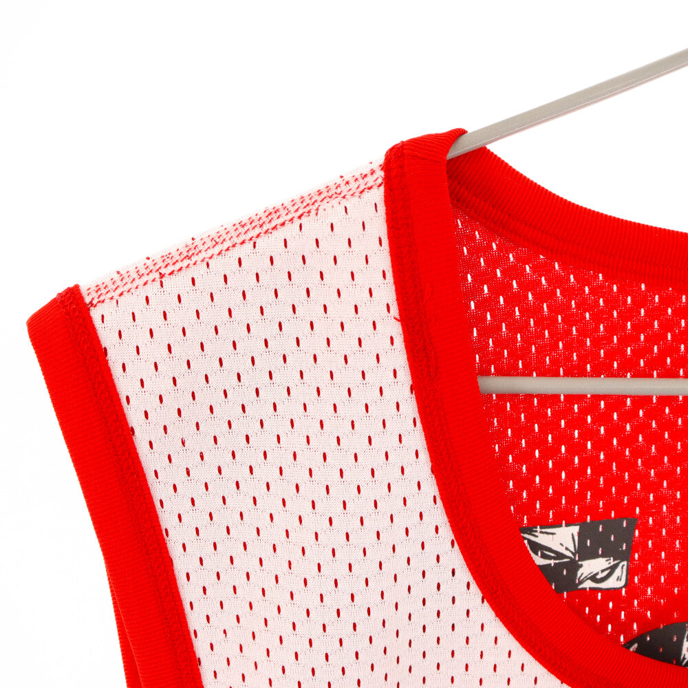 CHROME HEARTS(クロムハーツ) ×MATTY BOY MESH WARM UP JERSEY マッティボーイ リバーシブル CHロゴプリント メッシュタンクトップ ノースリーブ レッド