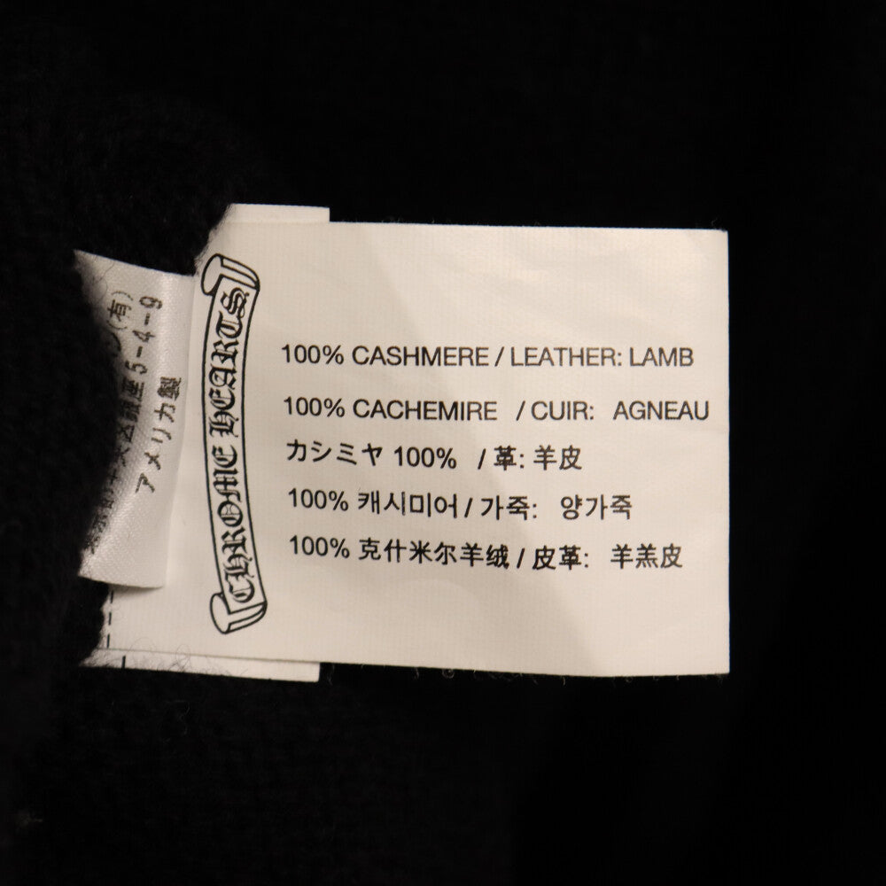CHROME HEARTS(クロムハーツ) カシミア クロスパッチ プルオーバーパーカーニット ブラック