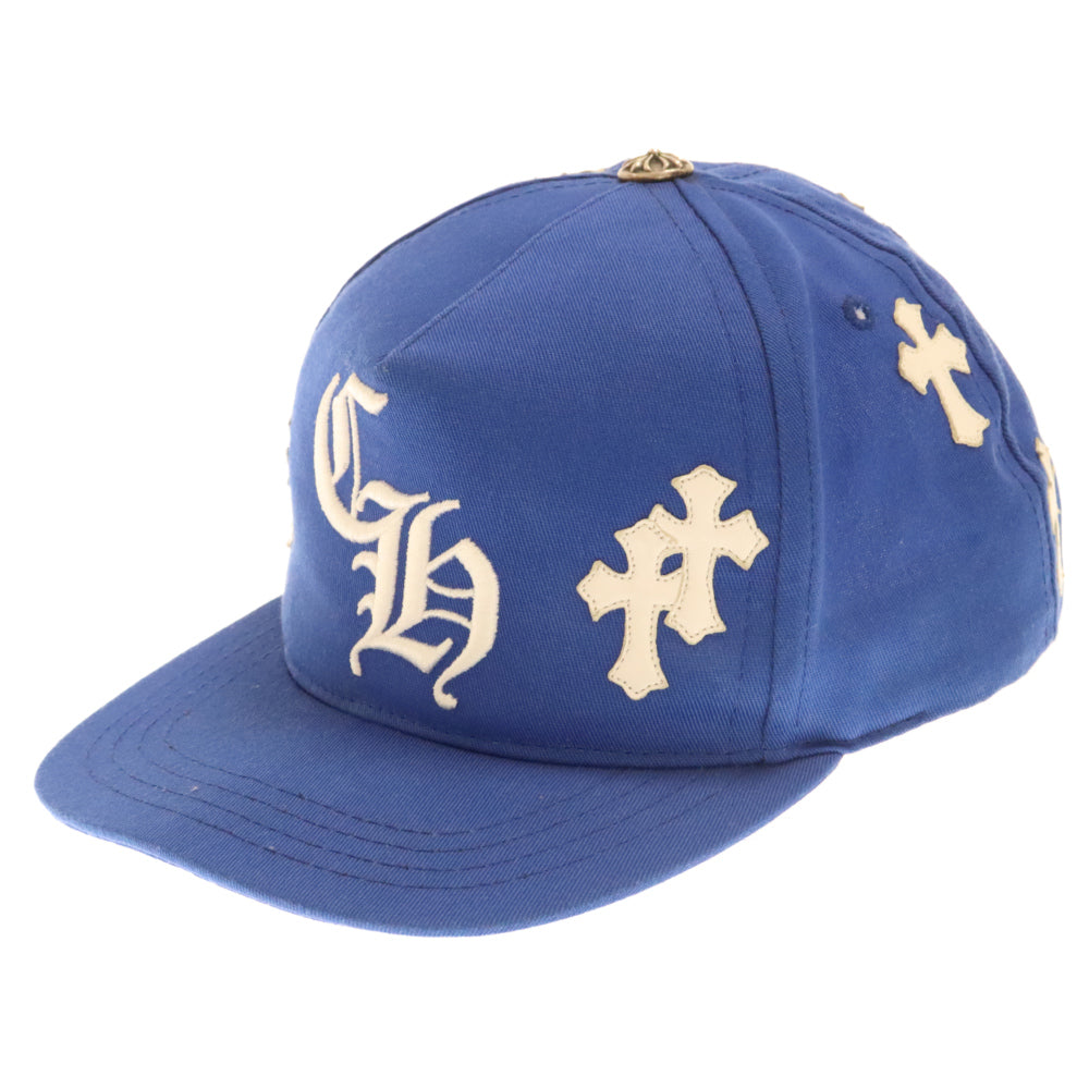 CHROME HEARTS(クロムハーツ) CH HAT クロスパッチベースボールキャップ ブルー