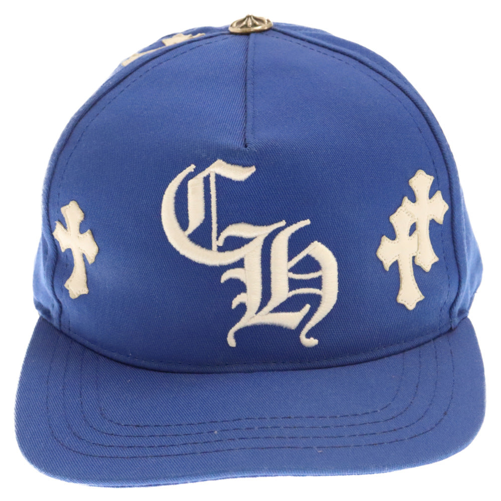 CHROME HEARTS(クロムハーツ) CH HAT クロスパッチベースボールキャップ ブルー