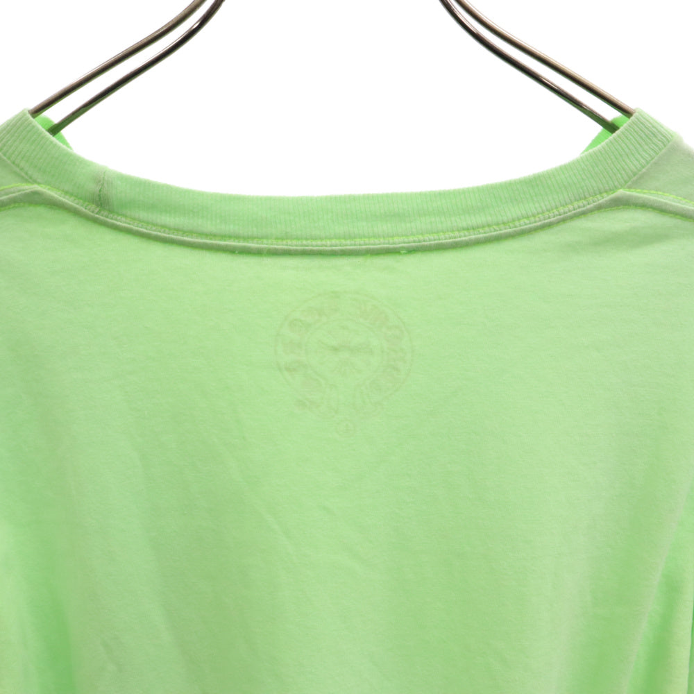 CHROME HEARTS(クロムハーツ) Flame Sleeve L/S Tee アームロゴ ロングスリーブ長袖Tシャツ ライム