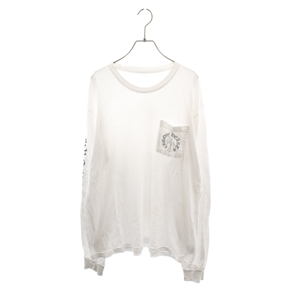 CHROME HEARTS(クロムハーツ) BACK CROSS L/S TEE バック クロス 長袖Tシャツ ホワイト