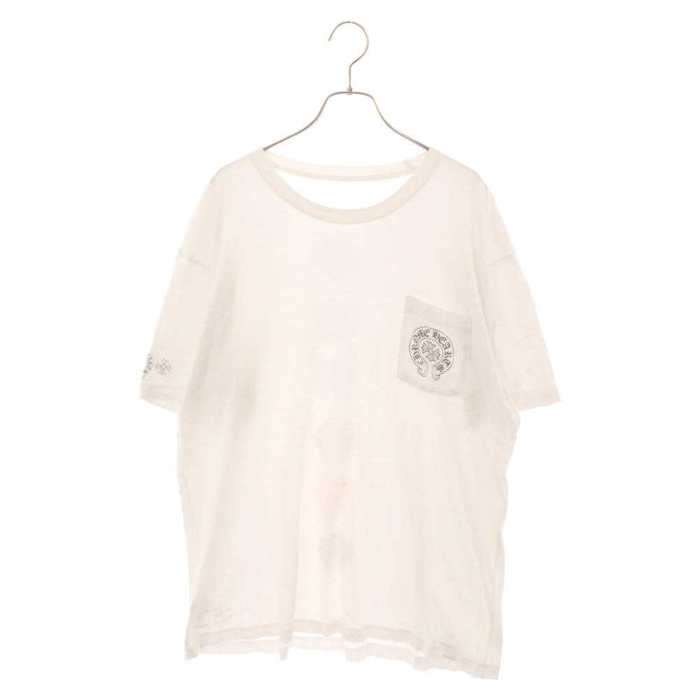 CHROME HEARTS(クロムハーツ) Multicolor Back Horseshoe Tee クロムハーツ マルチカラーバックホースシューTシャツ 半袖カットソー ポケT バックプリント