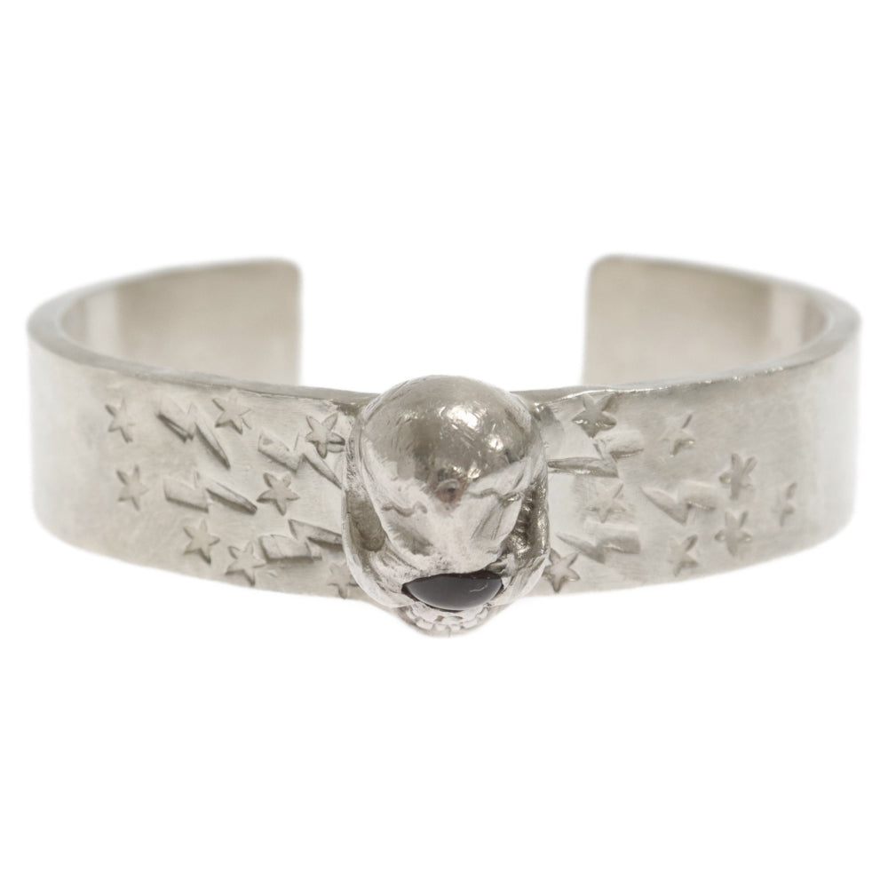 STOP LIGHT(ストップライト) SKULL BANGLE アメジストカスタム スカルバングル シルバー