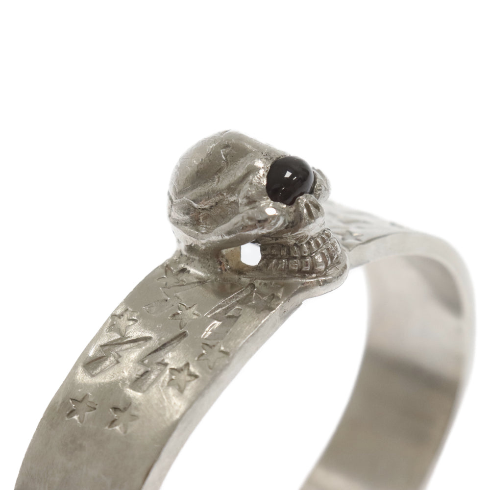 STOP LIGHT(ストップライト) SKULL BANGLE アメジストカスタム スカルバングル シルバー