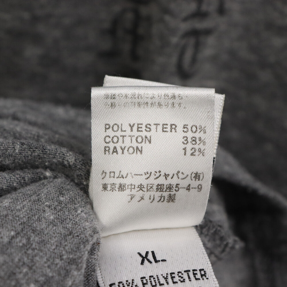 CHROME HEARTS(クロムハーツ) LOGO S/S TEE サイドロゴプリント Vネック 半袖Tシャツ グレー
