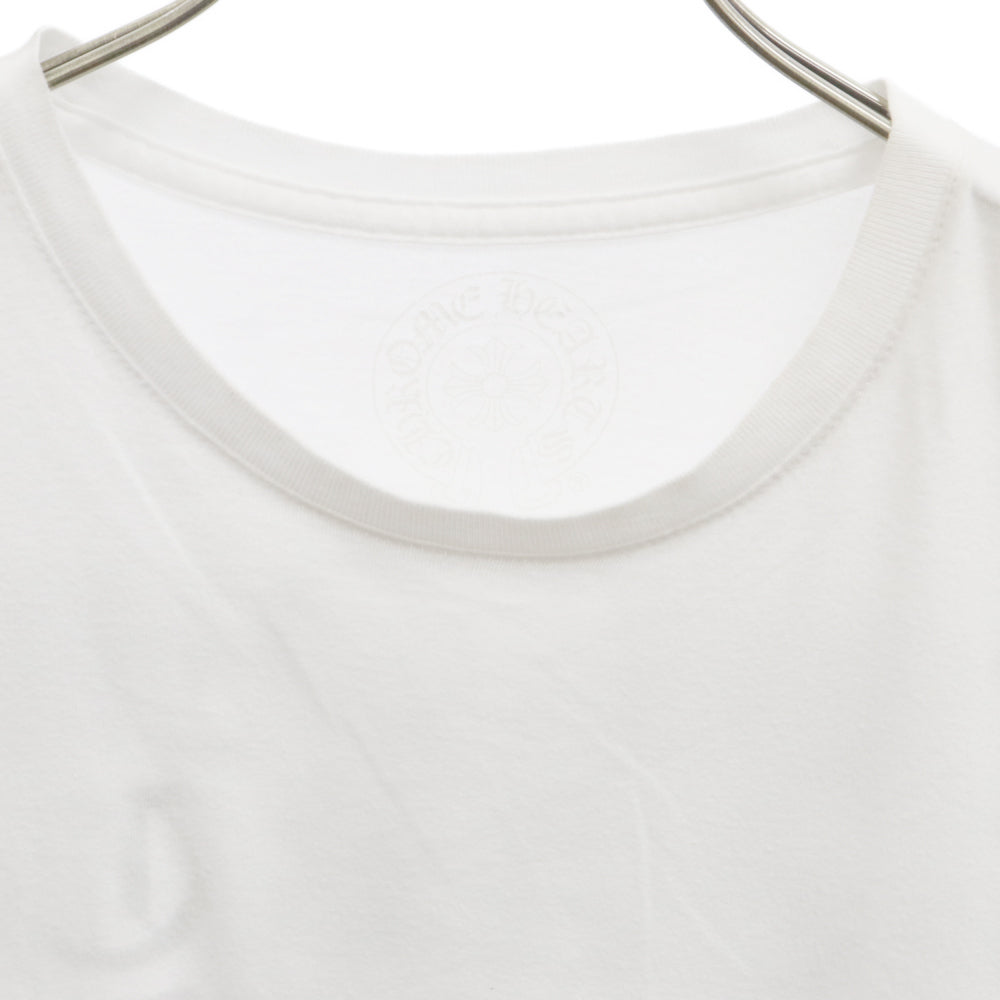 CHROME HEARTS(クロムハーツ) MADE IN HOLLYWOOD T-SHIRT スクロールラベルプリント 半袖Tシャツカットソー ホワイト/イエロー