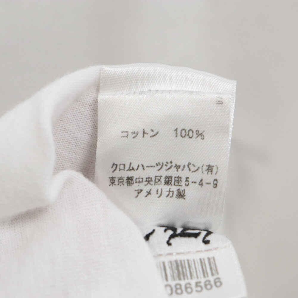 CHROME HEARTS(クロムハーツ) MADE IN HOLLYWOOD T-SHIRT スクロールラベルプリント 半袖Tシャツカットソー ホワイト/イエロー