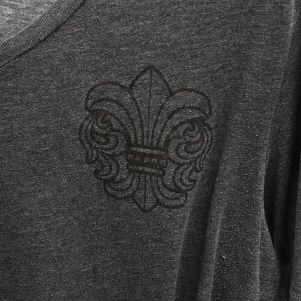 CHROME HEARTS(クロムハーツ) BSフレア プリント Vネック 半袖Tシャツ カットソー グレー