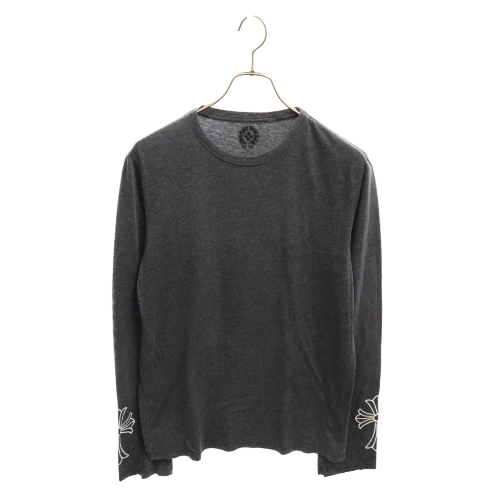 CHROME HEARTS(クロムハーツ) CHクロスロゴプリント 長袖Tシャツ グレー
