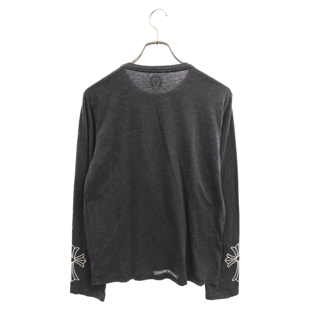 CHROME HEARTS(クロムハーツ) CHクロスロゴプリント 長袖Tシャツ グレー