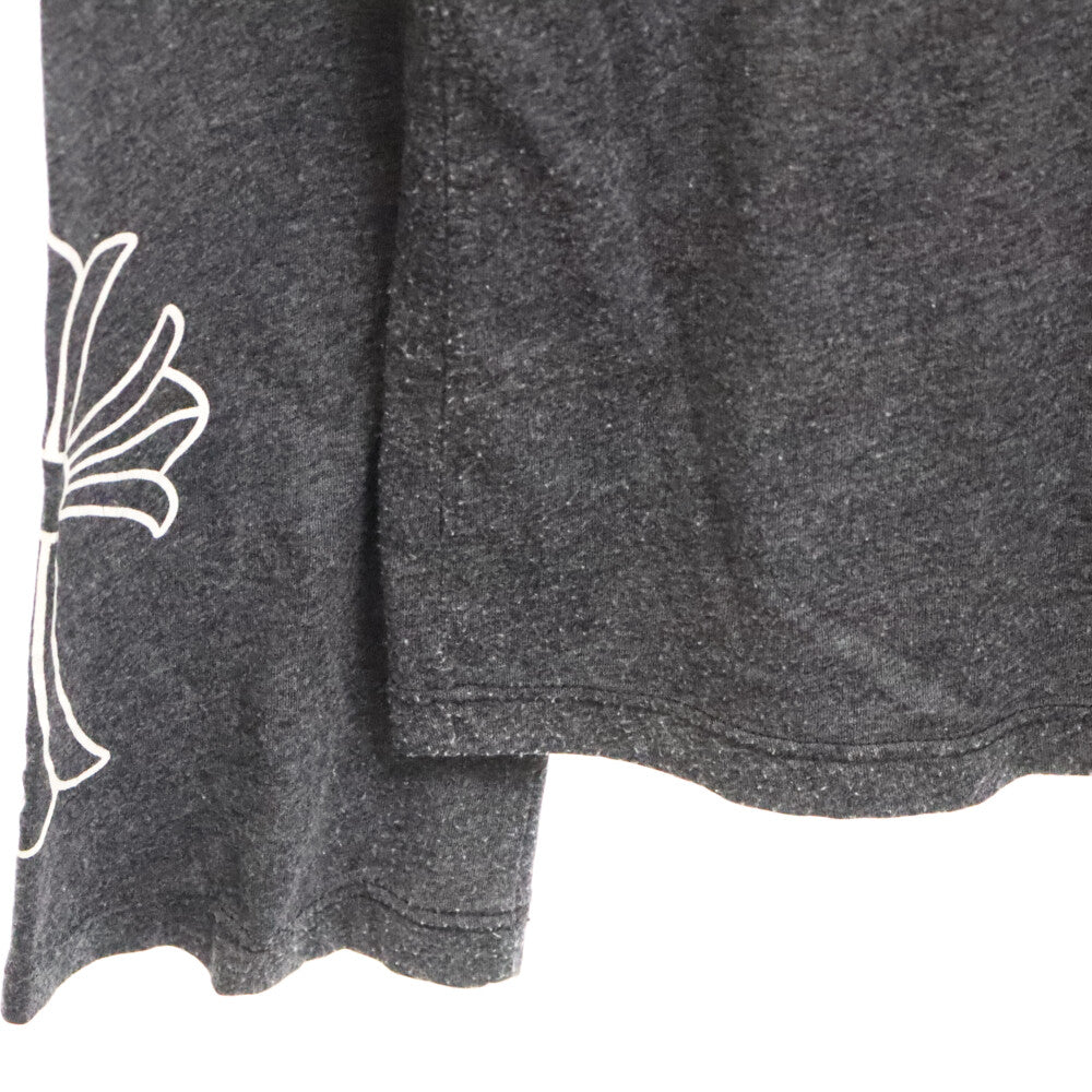 CHROME HEARTS(クロムハーツ) CHクロスロゴプリント 長袖Tシャツ グレー