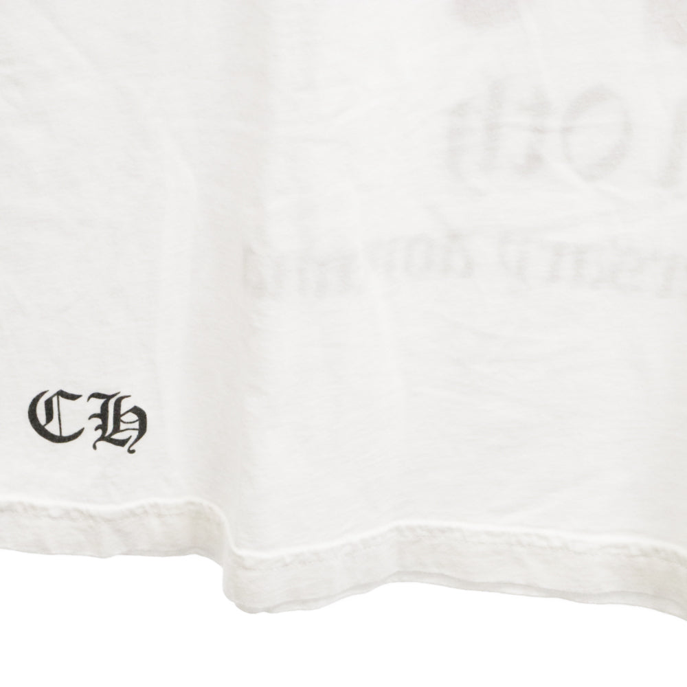CHROME HEARTS(クロムハーツ) 10TH anniversary AOYAMA DAGGER S/S TEE 青山10周年限定 バックダガーロゴプリント 半袖Tシャツ ホワイト