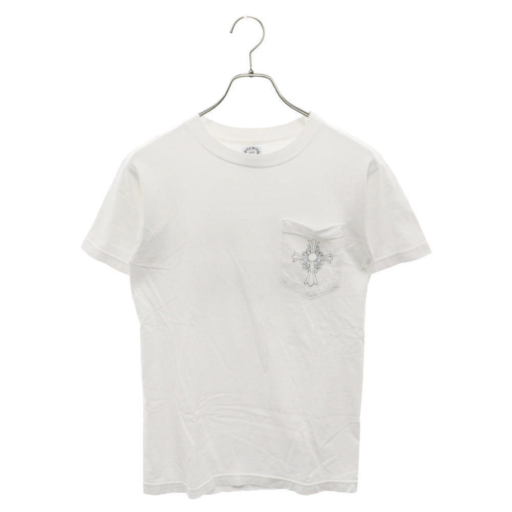 CHROME HEARTS(クロムハーツ) OLD NEW YORK S/S TEE オールドモデル ニューヨーク限定 サイドクロスロゴプリント 半袖Tシャツ ホワイト
